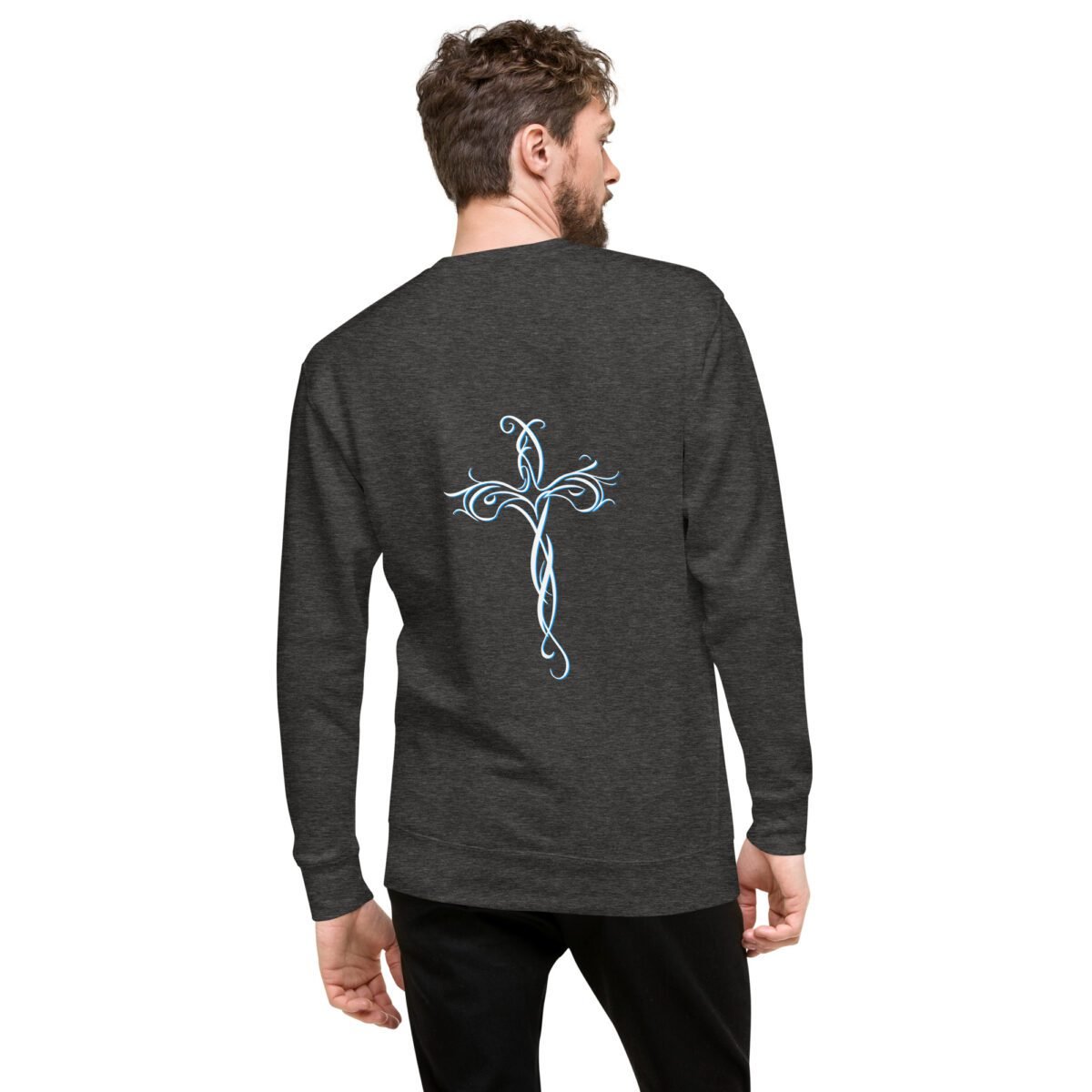 Christian apparel sweatshirt Unisex – Holydrvn Cross - Image 4