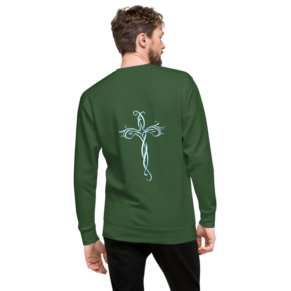 Christian apparel sweatshirt Unisex – Holydrvn Cross - Image 8